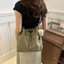 Dung Tích Lớn Vải Nylon Chống Thấm Nước Dây Rút Xếp Ly Túi Đeo Vai Túi Du Lịch Du Lịch Giải Trí Túi Đeo Vai Đeo Ngang Xô Túi