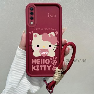 Ốp Lưng Cho huawei Y6P Y9 prime 2019 y9s Silicone TPU Dễ Thương Mèo Con Vỏ Điện Thoại Hoạt Hình Thẩm Mỹ Thiết Kế Mới Vỏ Mềm Điện Thoại Với Dây Treo Cá Tính