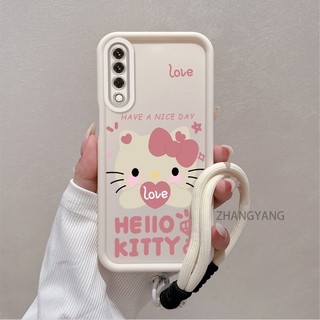 Ốp Lưng Cho huawei Y6P Y9 prime 2019 y9s Silicone TPU Dễ Thương Mèo Con Vỏ Điện Thoại Hoạt Hình Thẩm Mỹ Thiết Kế Mới Vỏ Mềm Điện Thoại Với Dây Treo Cá Tính