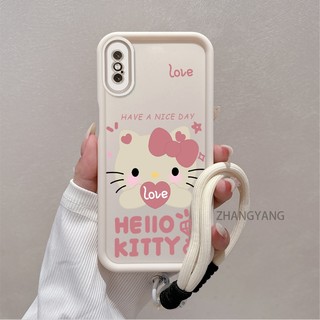 Ốp Lưng Cho iPhone X Xs Xr Xs Max Silicone TPU Dễ Thương Mèo Con Vỏ Điện Thoại Hoạt Hình Thẩm Mỹ Thiết Kế Mới Điện Thoại Vỏ Mềm Có Dây Treo Cá Tính