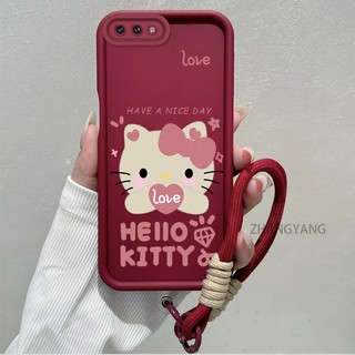 Ốp Lưng Cho OPPO A3S A12e A1K Silicone TPU Dễ Thương Mèo Con Vỏ Điện Thoại Hoạt Hình Thẩm Mỹ Thiết Kế Mới Vỏ Mềm Điện Thoại Với Dây Treo Cá Tính