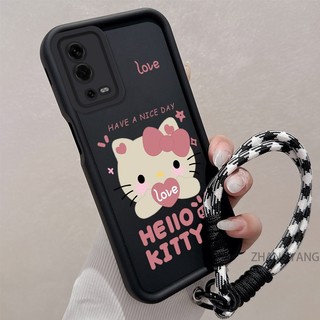 Ốp Lưng Cho OPPO A55 4G Silicone TPU Dễ Thương Mèo Con Vỏ Điện Thoại Hoạt Hình Thẩm Mỹ Thiết Kế Mới Điện Thoại Vỏ Mềm Có Dây Treo Cá Tính