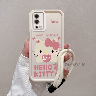 Ốp Lưng Cho OPPO A55 4G Silicone TPU Dễ Thương Mèo Con Vỏ Điện Thoại Hoạt Hình Thẩm Mỹ Thiết Kế Mới Điện Thoại Vỏ Mềm Có Dây Treo Cá Tính
