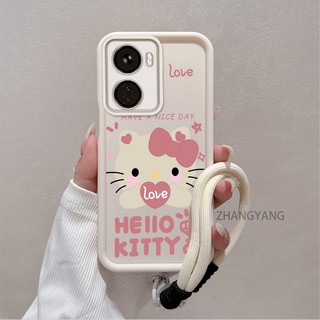 Ốp Lưng Cho OPPO OPPO A57 4G 2022 A57 5G 2022 A77 A77s Silicone TPU Dễ Thương Mèo Con Vỏ Điện Thoại Thẩm Mỹ Phim Hoạt Hình Thiết Kế Mới Điện Thoại Mềm Có Dây Treo Cá Tính