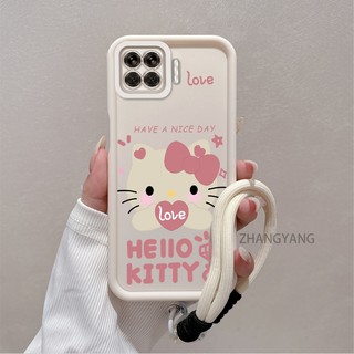 Ốp Lưng Cho OPPO A93 4G A73 4G Reno 4F Silicone TPU Dễ Thương Mèo Con Vỏ Điện Thoại Hoạt Hình Thẩm Mỹ Thiết Kế Mới Vỏ Mềm Điện Thoại Với Dây Treo Cá Tính