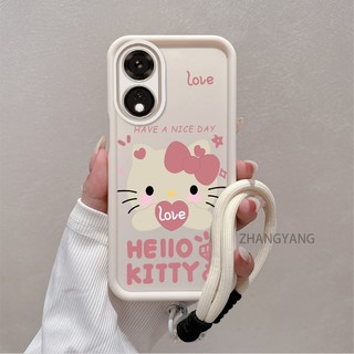 Ốp Lưng Cho OPPO reno 8T 4G reno 8T 5G Silicone TPU Dễ Thương Mèo Con Vỏ Điện Thoại Hoạt Hình Thẩm Mỹ Thiết Kế Mới Vỏ Mềm Điện Thoại Với Dây Treo Cá Tính