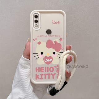 Ốp Lưng Cho Redmi note 7 Silicone TPU Dễ Thương Mèo Con Vỏ Điện Thoại Hoạt Hình Thẩm Mỹ Thiết Kế Mới Điện Thoại Mềm Ốp Lưng Với Dây Treo Cá Tính