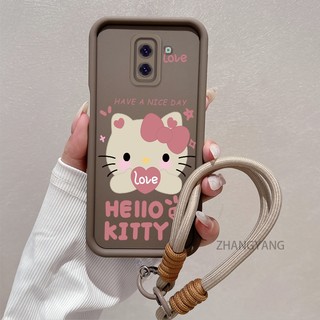 Ốp Lưng Cho Samsung J6 Plus 2018 J6 Plus J6 Prime Silicone TPU Dễ Thương Mèo Con Vỏ Điện Thoại Hoạt Hình Thẩm Mỹ Thiết Kế Mới Vỏ Mềm Điện Thoại Với Dây Treo Cá Tính