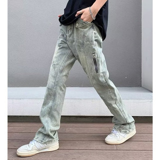 Gksss Quần Jean Nam Mỹ retro Rời Thường Ngày Giặt Đau Khổ vibe Quần Phố Cao Cấp Thoáng Mát