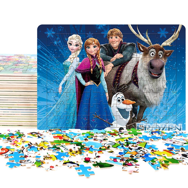 Ảnh Câu đố loạt phim hoạt hình Anime, Đồ chơi giáo dục sớm 3-5 tuổi, Giấy dày 104P, Quà tặng sinh nhật Giáng sinh 2