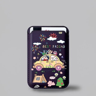 Hộp đựng thẻ ví du lịch lái xe Crayon Shin-chan dễ thương cho iPhone 15pro 15promax 14 14promax 14pro 16 16 plus 16 Pro Max