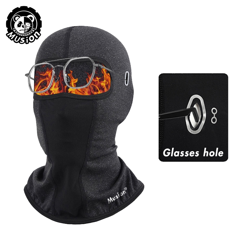 Musion Chống Gió Nhiệt Balaclava Với Lỗ Kính Co Giãn Mặt nạ Lông Cừu Ấm Cổ Cho Đi Xe Máy Và Thể Thao Ngoài Trời