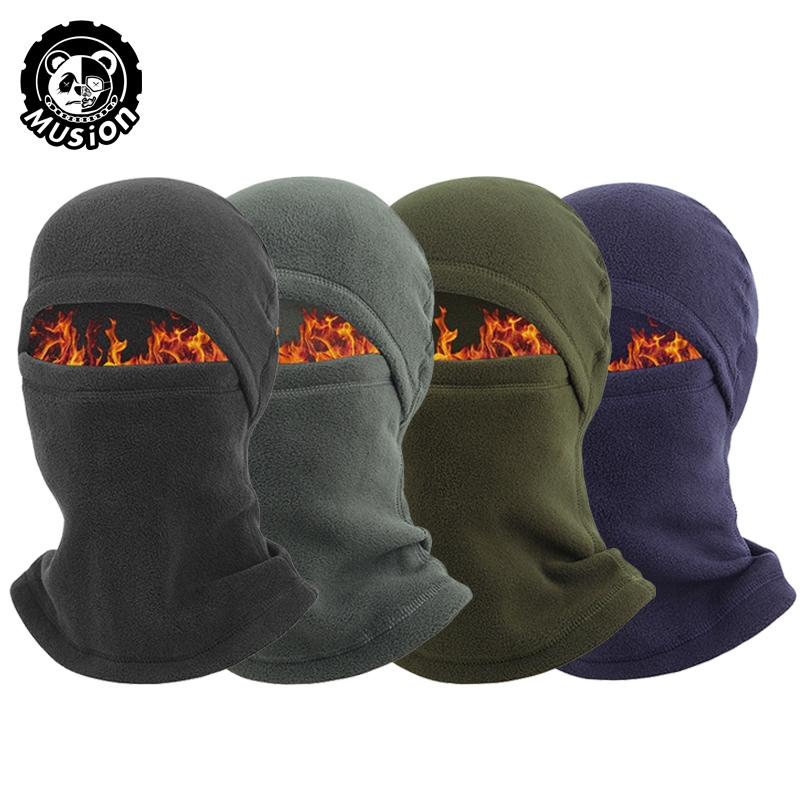 Musion Chống Gió Nhiệt Balaclava Với Lỗ Kính Co Giãn Mặt nạ Lông Cừu Ấm Cổ Cho Đi Xe Máy Và Thể Thao Ngoài Trời