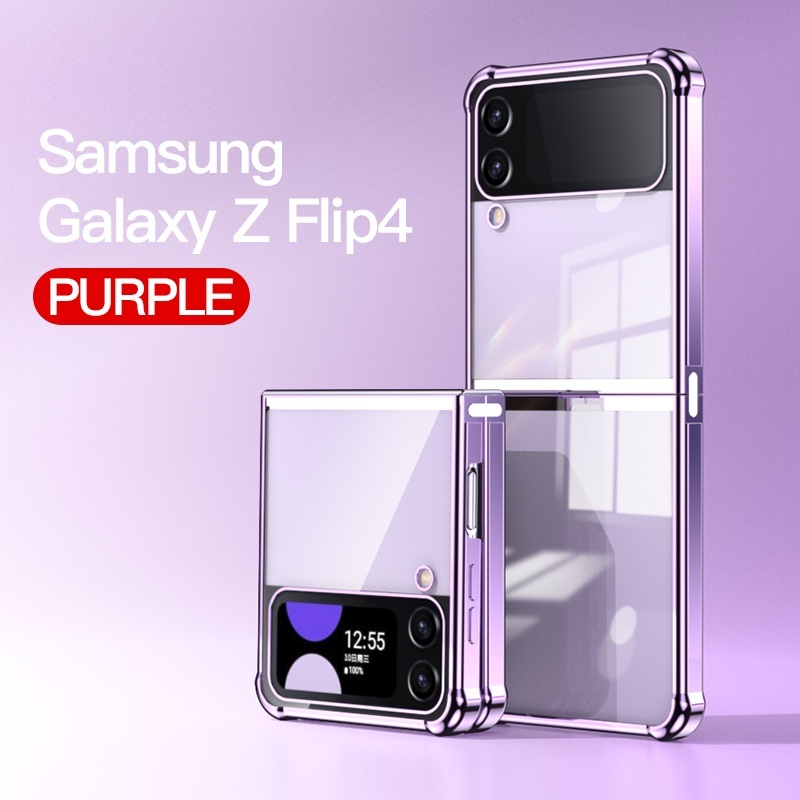 Ốp Điện Thoại PC Chống Sốc Bảo Vệ Bốn Góc Kiểu Dáng Sang Trọng Cho Samsung Galaxy Z Flip 4 Z Flip 3 Z Flip 4 Flip 4 Z Flip 3