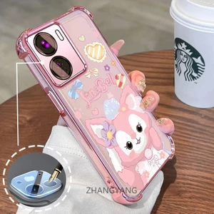 Ốp Lưng Dành Cho vivo Y16 Mạ Điện Bốn Góc Chống Rơi Vỏ Điện Thoại Thẩm Mỹ Hoạt Hình Nhân Vật Dễ Thương Silicon TPU Mềm