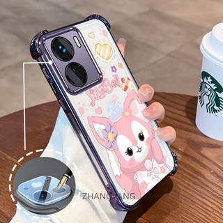 Ốp Lưng Dành Cho vivo Y16 Mạ Điện Bốn Góc Chống Rơi Vỏ Điện Thoại Thẩm Mỹ Hoạt Hình Nhân Vật Dễ Thương Silicon TPU Mềm