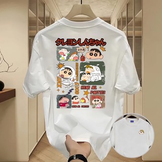 ✨Hàng có sẵn✨WASSUP Crayon Shin-chan-Áo thun nam mới! 100% cotton, thời trang, Unisex