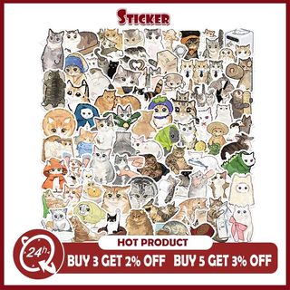 77 Chiếc Mèo Dễ Thương Động Vật Dán Kawaii Hoạt Hình Decal Trẻ Em Đồ Chơi Laptop DIY Sổ Lưu Niệm Điện Thoại Xe Miếng Dán