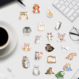 77 Chiếc Mèo Dễ Thương Động Vật Dán Kawaii Hoạt Hình Decal Trẻ Em Đồ Chơi Laptop DIY Sổ Lưu Niệm Điện Thoại Xe Miếng Dán