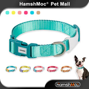 HamshMoc Cá Tính Cổ Chó Mềm Có Thể Điều Chỉnh Cổ Thú Cưng Bền Với Khóa Phát Hành Nhanh Cho Chó Nhỏ Vừa Lớn