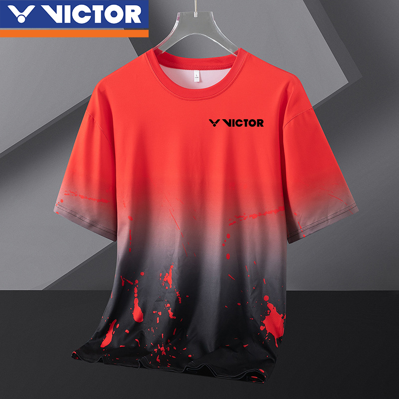 Áo Sơ Mi Cầu Lông Victor 2024 Mới Quần Áo Cầu Lông Nam Nữ Mẫu Áo Nhanh Khô Cho Học Sinh Và Trẻ Em Quần Áo Huấn Luyện Thể Thao Ngắn Tay Thoáng Khí