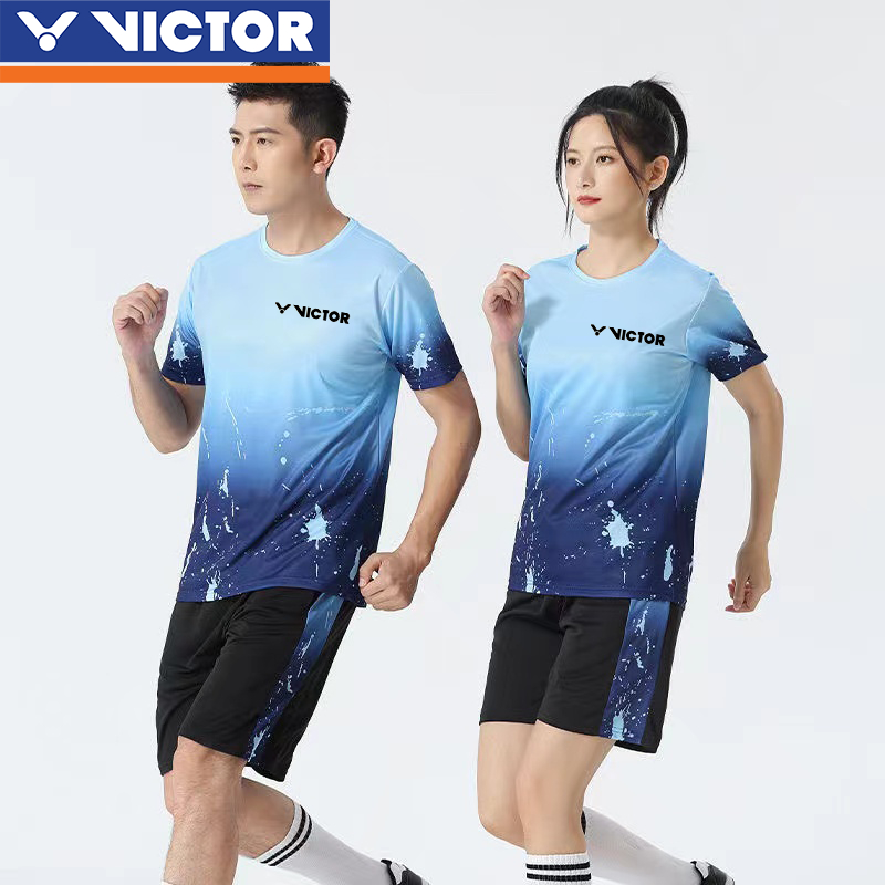 Áo Sơ Mi Cầu Lông Victor 2024 Mới Quần Áo Cầu Lông Nam Nữ Mẫu Áo Nhanh Khô Cho Học Sinh Và Trẻ Em Quần Áo Huấn Luyện Thể Thao Ngắn Tay Thoáng Khí