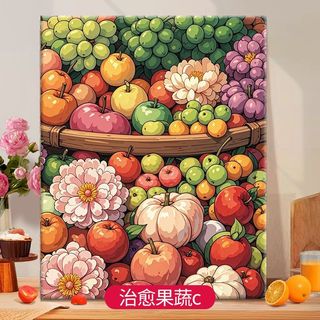 MOZI✨40 * 50cm / 30 * 40cm hoa quả tranh tô màu theo số tranh số hóa bộ tô màu theo số tranh sơn dầu số hoá Trái Cây Tự Làm Kỹ Thuật Số Sơn Dầu Vẽ Tay Tranh Tô Màu Tranh Kỹ Thuật Số Tranh Acrylic Tranh Sơn Dầu Trang Trí Nhà Cửa Tranh