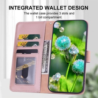 Ốp Lưng Dây Lật Tương Thích Cho Iphone X XR XS 5 5S 6 6S 7 8 11 Pro Max SE 1 2 3 2020 2022 2016 Da PU Dập Nổi Khe Cắm Thẻ Đứng Ví Bao Da
