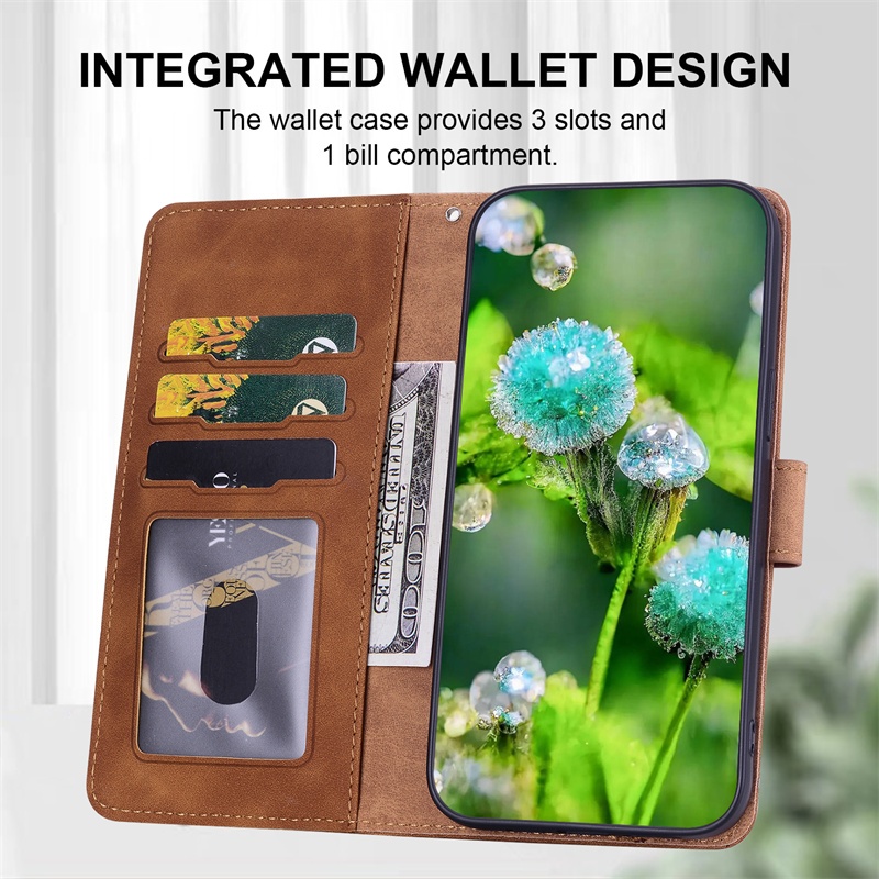 Lật Dây Tương Thích Cho Iphone 12 13 14 Mini Plus Pro Max Da PU Nổi Bỏ Túi Khe Cắm Thẻ Đứng Ví Bao Da