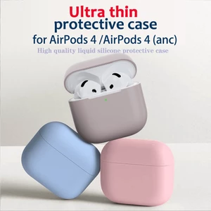 Vỏ bảo vệ AirPods siêu mỏng silicon, tương thích AirPods 4/Pro 2, thế hệ 4, hộp đựng tách dưới