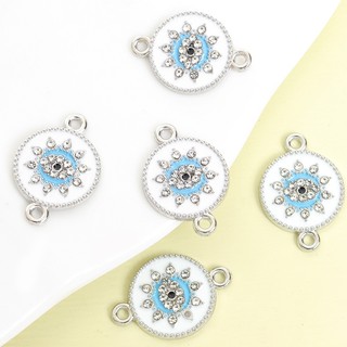 10 Chiếc Phổ Biến Ở Châu Âu Và Châu Mỹ Kim Cương Giả Kẻ Sọc Mặt Trời & Ác Mắt Thiết Kế Men Kết Nối Vòng Cổ Đặc Sắc Vòng Tay Bông Tai DIY Tinh Tế Tròn Nhỏ Giọt Dầu Phụ Kiện Hợp Kim