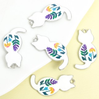 10 Chiếc Dễ Thương Mèo Con Họa Tiết Trước & Sau Men Quyến Rũ DIY Kawaii Vòng Cổ Vòng Tay Bông Tai Móc Khóa Và Nhiều Đồ Trang Trí Sáng Tạo Mặt Dây Hình Mèo Hoạt Hình - Món Quà Hoàn Hảo Cho Người Yêu Mèo