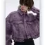 Tianlesiwei Áo khoác nam nữ mùa thu Áo khoác denim ngắn được giặt bằng đường phố cao cấp Mỹ