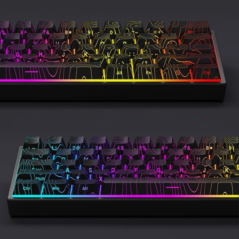 Womier Tầm nhìn địa hình 134 phím Thuốc nhuộm in bên cạnh Sub Shine Through RGB Backlit PBT Keycaps Set | BigBuy360 - bigbuy360.vn