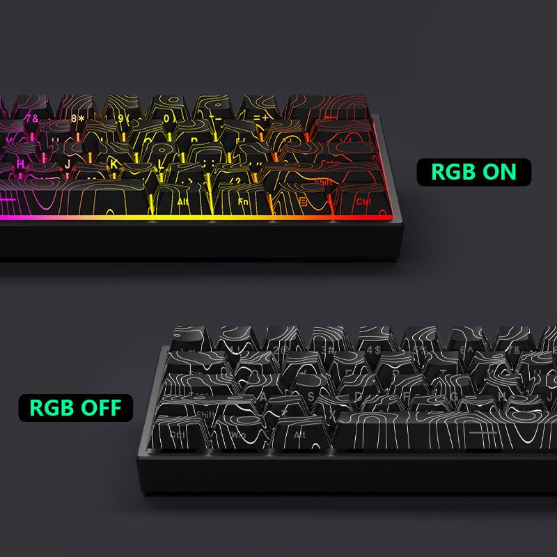 Womier Tầm nhìn địa hình 134 phím Thuốc nhuộm in bên cạnh Sub Shine Through RGB Backlit PBT Keycaps Set | BigBuy360 - bigbuy360.vn