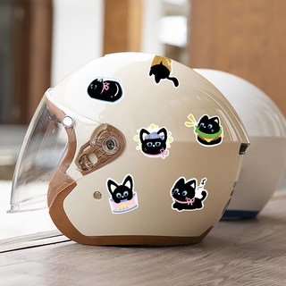 Bộ 50 Mèo Đen Dán Kawaii DIY Ván Trượt Tủ Lạnh Laptop Chống Thấm Nước Hoạt Hình Kid Đồ Chơi Miếng Dán