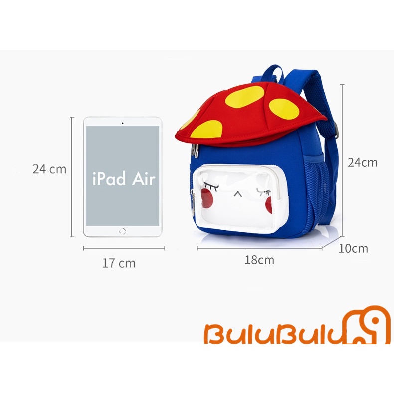 Ba lô nấm Kawaii dành cho trẻ mới biết đi Ba lô đi học chống thất lạc cho vườn thú, cắm trại, đi chơi 1-3 tuổi