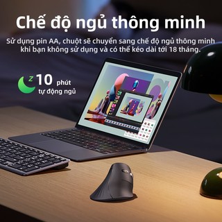 Chuột không dây UGREEN Công thái học dọc|4000DPI| Nhấp vào im lặng, Tương thích với máy tính xách tay, PC, Windows