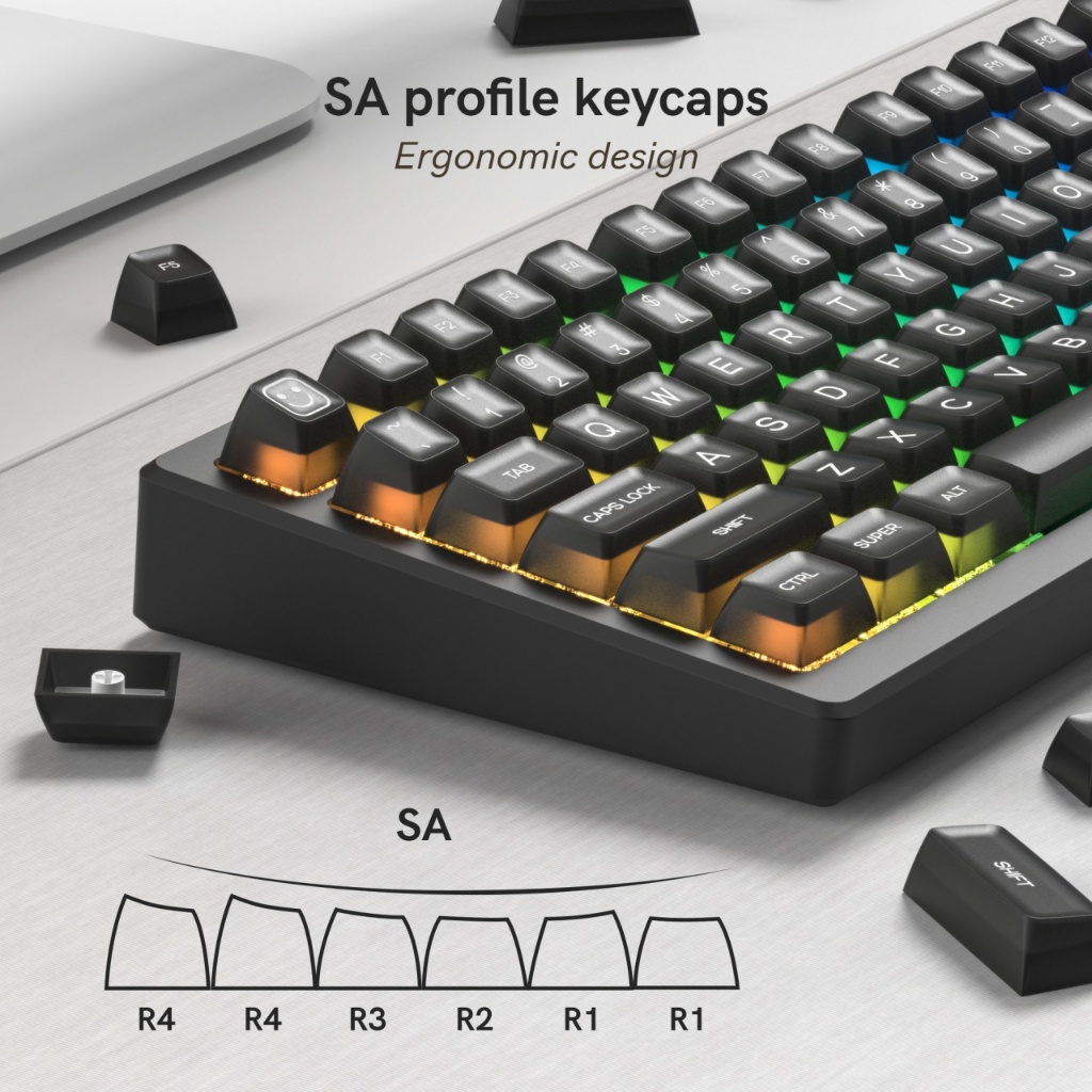 Womier 140 Phím SA Profile Keycaps Black Jade Custom Key Caps Set | BigBuy360 - bigbuy360.vn