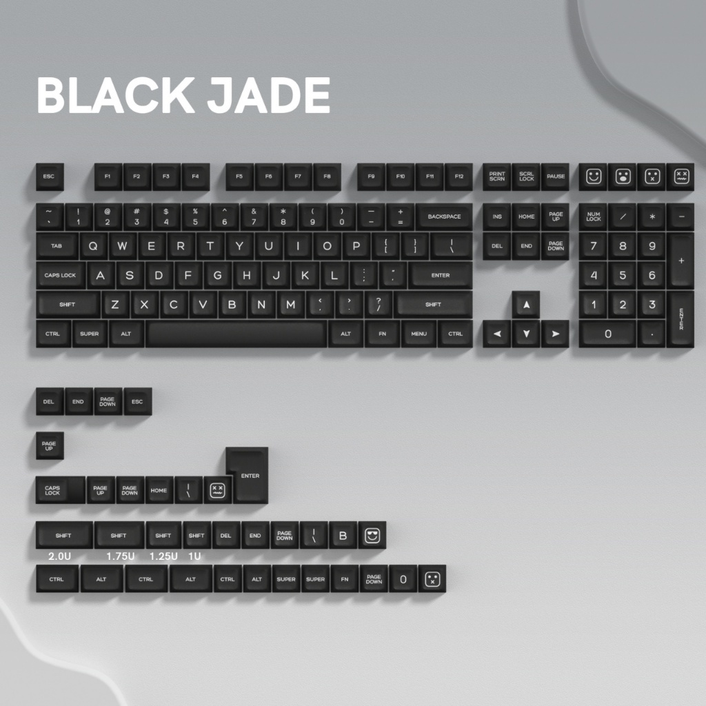 Womier 140 Phím SA Profile Keycaps Black Jade Custom Key Caps Set | BigBuy360 - bigbuy360.vn