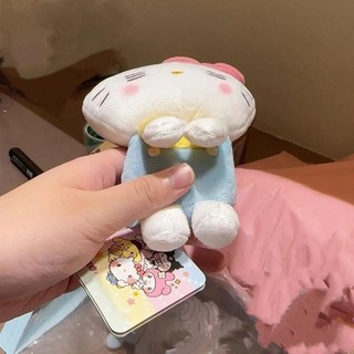 Sang Trọng Mềm Nhồi Bông Búp Bê Hoạt Hình Hello Kitty Móc Khóa Mặt Dây Chuyền Móc Chìa Khóa Túi Trang Trí Phụ Kiện Ba Lô Cô Gái Quà Tặng