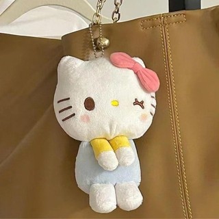Sang Trọng Mềm Nhồi Bông Búp Bê Hoạt Hình Hello Kitty Móc Khóa Mặt Dây Chuyền Móc Chìa Khóa Túi Trang Trí Phụ Kiện Ba Lô Cô Gái Quà Tặng