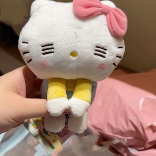 Sang Trọng Mềm Nhồi Bông Búp Bê Hoạt Hình Hello Kitty Móc Khóa Mặt Dây Chuyền Móc Chìa Khóa Túi Trang Trí Phụ Kiện Ba Lô Cô Gái Quà Tặng