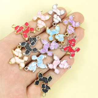 10 Chiếc Đáng Yêu Poodle Thú Cưng Chó Con Men Quyến Rũ Thời Trang Vui Vẻ Vòng Cổ, Vòng Tay, Bông Tai, Móc Chìa Khóa Và Nhiều Dự Án Sáng Tạo DIY Nhiều Màu Sắc Chó Bông Tạo Kiểu Nhỏ Giọt Dầu Hợp Kim Mặt Dây Chuyền
