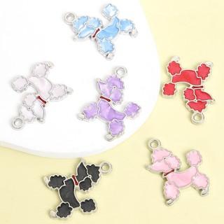 10 Chiếc Đáng Yêu Poodle Thú Cưng Chó Con Men Quyến Rũ Thời Trang Vui Vẻ Vòng Cổ, Vòng Tay, Bông Tai, Móc Chìa Khóa Và Nhiều Dự Án Sáng Tạo DIY Nhiều Màu Sắc Chó Bông Tạo Kiểu Nhỏ Giọt Dầu Hợp Kim Mặt Dây Chuyền
