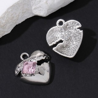 5 Chiếc Mới Hồng Bướm Ngôi Sao Trái Tim Mắt Men Quyến Rũ Y2k Màu Bạc Mặt Dây Để Làm Đồ Trang Sức Handmade