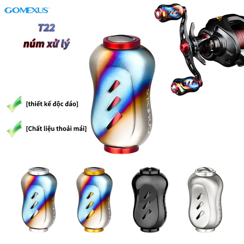 Ảnh GOMEXUS núm máy câu 22mm được thiết kế tinh tế cho Shimano Daiwa Ryobi Titanium  núm tay quay máy câu Núm tay quay T22 1