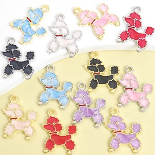 10 Chiếc Đáng Yêu Poodle Thú Cưng Chó Con Men Quyến Rũ Thời Trang Vui Vẻ Vòng Cổ, Vòng Tay, Bông Tai, Móc Chìa Khóa Và Nhiều Dự Án Sáng Tạo DIY Nhiều Màu Sắc Chó Bông Tạo Kiểu Nhỏ Giọt Dầu Hợp Kim Mặt Dây Chuyền