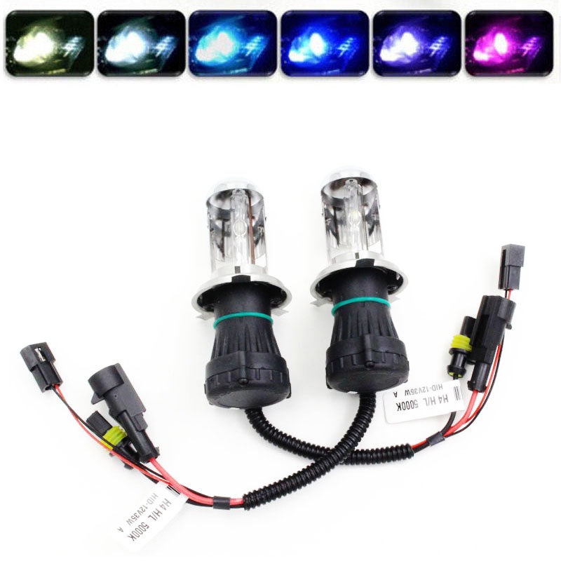 2x 55W Xenon H4 hi / lo H7 H11 H8 Bộ Bóng Đèn Pha Ô Tô Hid DC 12V Đèn Sương Mù Tự Động Đầu Đèn 3000k 4300k 6000k 8000k 12000k