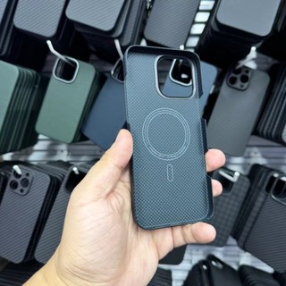 Ốp Điện Thoại Sạc Không Dây Từ Tính Cho iPhone 16 15 Pro Max Real Aramid Sợi Carbon Kim Loại Ống Kính Vòng Bảo Vệ Mặt Sau